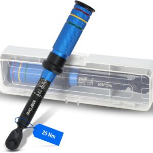 Upgrade 1/4 Inch Torque Wrench Bicycle, 3-25 Nm Torque Wrench Small, 72 Teeth Reversible Ratchet Head, Torque Wrench Bicycle, ±3% Error Accuracy, 0.1 NM Micro Adjustment with Lock