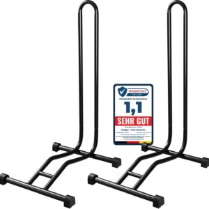 2 x Wellgro® bicycle stand, steel, secure stand, colour: black.