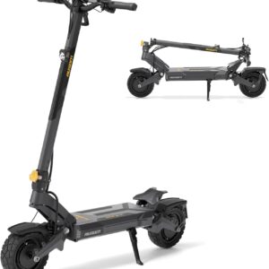 Ausom DT2 Pro E-Scooter 10 Inch Offroad Electric Scooter with 2200 Dual Motor, 52 V 23.4 Ah, 115 km Range, Hydraulic Double Disc Brake, NFC Anti-Theft Protection – for Adventure & Urban Commuting