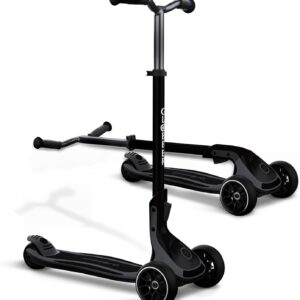 GLOBBER ULTIMUM – Tretroller Kinder Erwachsene, 125/90 mm extra breit, ABEC 7, 3-rädrig, höhenverstellbar