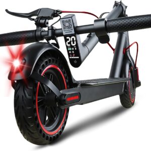 QnQ E Scooter, 2026 8.5 Inch Foldable Scooter, 500W/20km/h Motor, 20km Range, Puncture-proof Honeycomb Tyres, App Control and LED Display, 36V 10.4Ah Battery, Max 120kg
