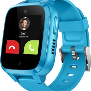 XPLORA Kidzi – Phone Watch for Children (with SIM Card) 4G, Calls, Messages, School Mode, SOS Function, GPS, Camera, Pedometer – Includes Free Tariff Agreement for 3 Months (Blue)