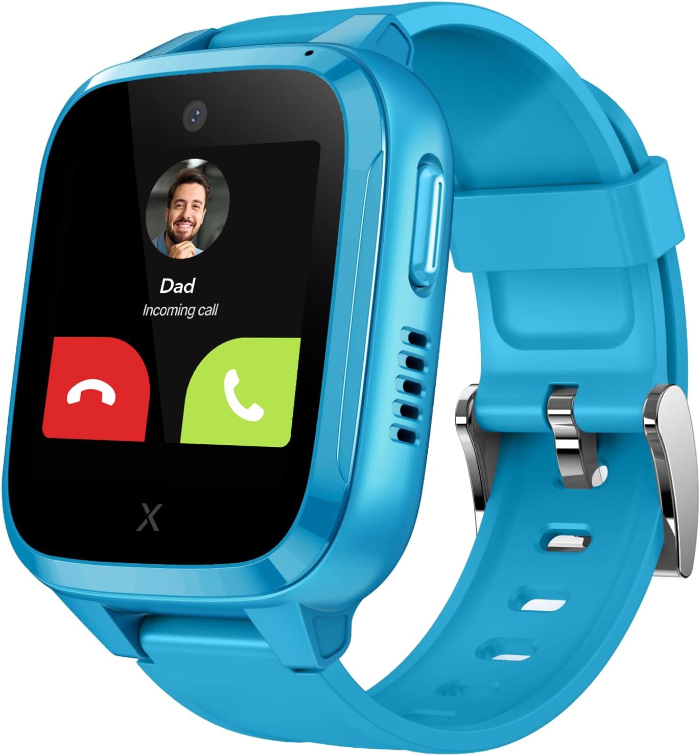 XPLORA Kidzi - Phone Watch for Children (with SIM Card) 4G, Calls, Messages, School Mode, SOS Function, GPS, Camera, Pedometer - Includes Free Tariff Agreement for 3 Months (Blue)