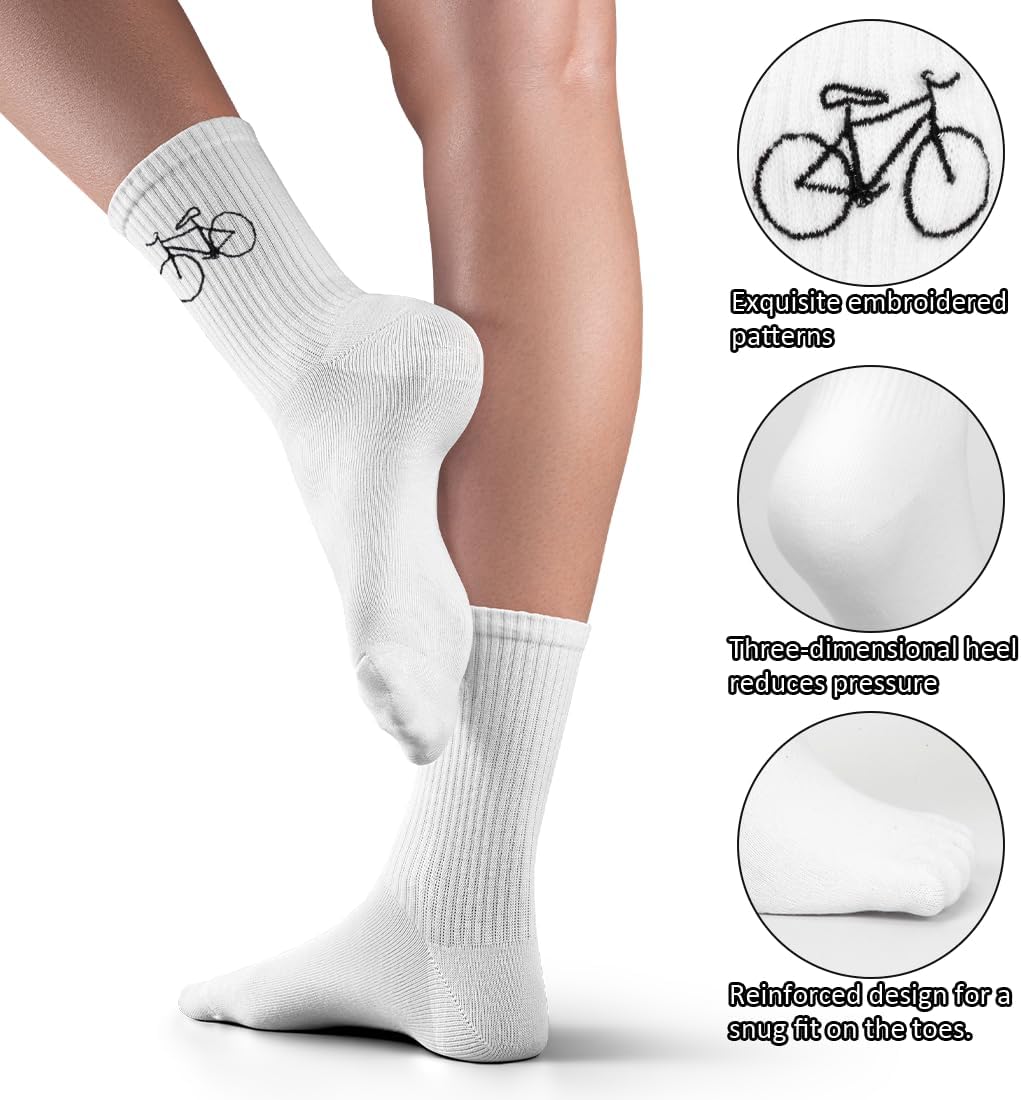 HUKUMA Road Bike Socks, 35-46 Bicycle Socks Men, Bicycle Gift for Men and Women, Road Bike Accessories, Bicycle Rider Tennis Socks Accessories, Funny Gift for Birthday Men and Women – Bild 5