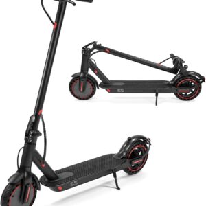 E Scooter with Road Legal, 8.5 Inch Foldable Electric Scooter for Adults, 20 km/h e Scooter with App Function, 25-35 km Range, Max. Load 120 kg