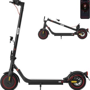 E Scooter with Road Legal for Adults with Smart App Control, Max 20 km Range, ABE Foldable E Scooter with 8.5 Inch Pneumatic Tyres, Electric Scooter Max. 20 km/h Speed for City Commuters