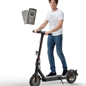 E Scooter with Road Approval Max 40 km Range, 10 Inch Electric Scooter with Honeycomb Tyres, Dual Brake System and Double Suspension 20 km/h, Electric Scooter up to 120 kg for Men and Women