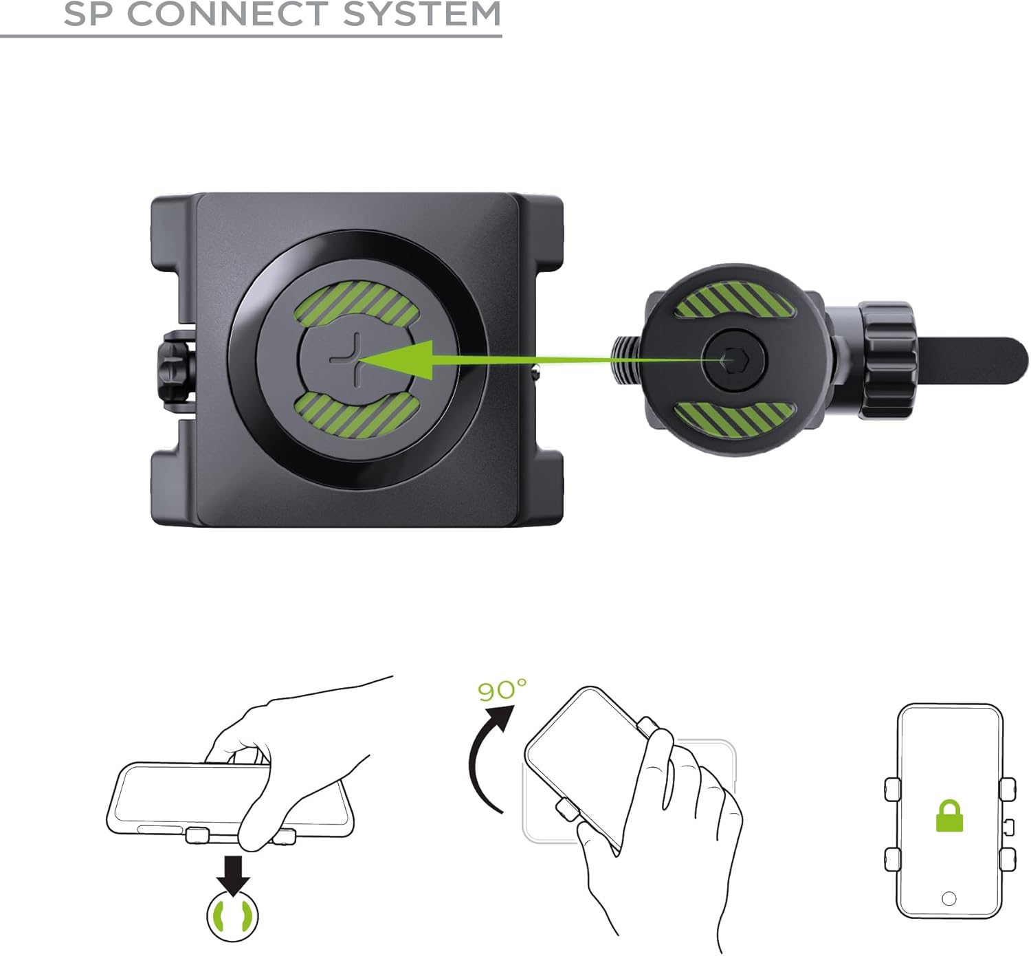 SP CONNECT Bicycle Mobile Phone Holder | SPC+ | Universal Mobile Phone Holder for Bicycle Handlebars | Motorcycle Mobile Phone Holders for All Smartphone Mobile Phones such as iPhone Samsung | Mountain Bike Road Bike Mobile Phone Holder – Bild 4