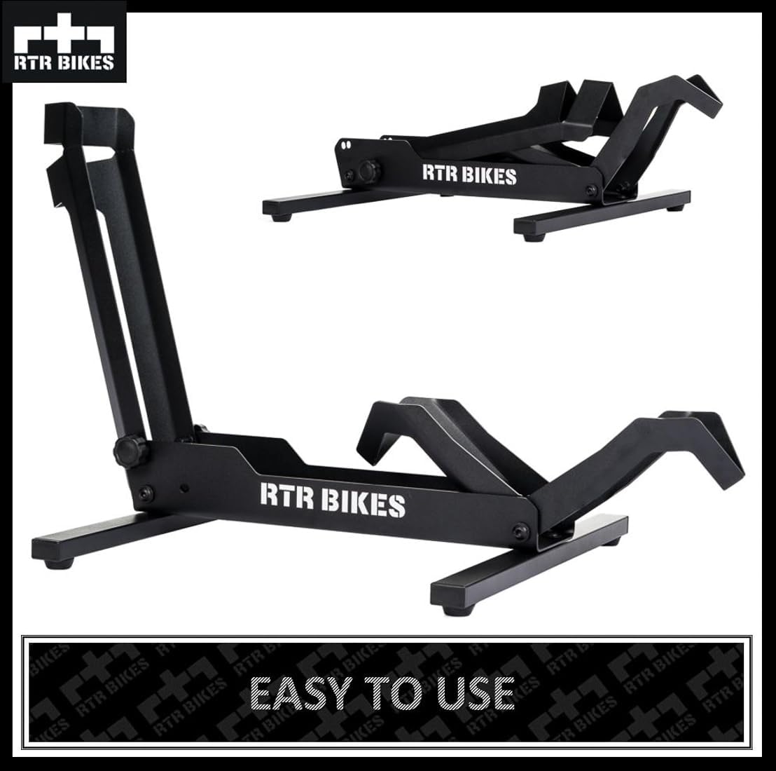 RTR BIKES Brutus Bicycle Stand Floor - Professional Rear Wheel Stand for E-Bike & MTB up to 30 kg - Solid Steel Base - Suitable for 26-29 Inches & Tyre Width up to 2.8 Inches - Made in EU – Bild 6