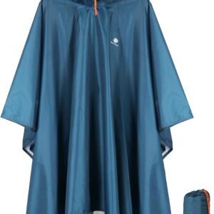 ANYOO Lightweight, Waterproof Rain Jacket, Reusable, Ripstop, Breathable, Multipurpose Raincoat with Hood, Foldable Protective Blanket, Shelter Tarpaulin, Ideal for Outdoors, Camping, Hiking, Fishing