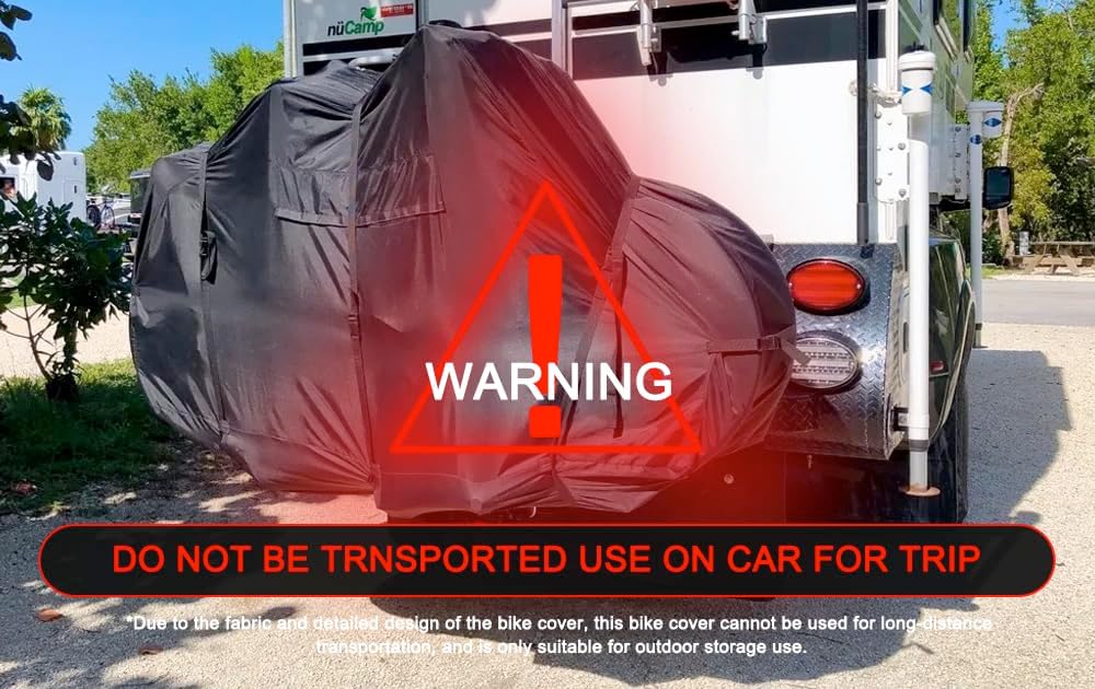 Adult Tricycle Cover, Waterproof Outdoor 3 Wheel Cover for E-Bike, Tricycle Bicycle Covers, Durable UV-210D Polyester Fabric, with Safety Buckle – Bild 9