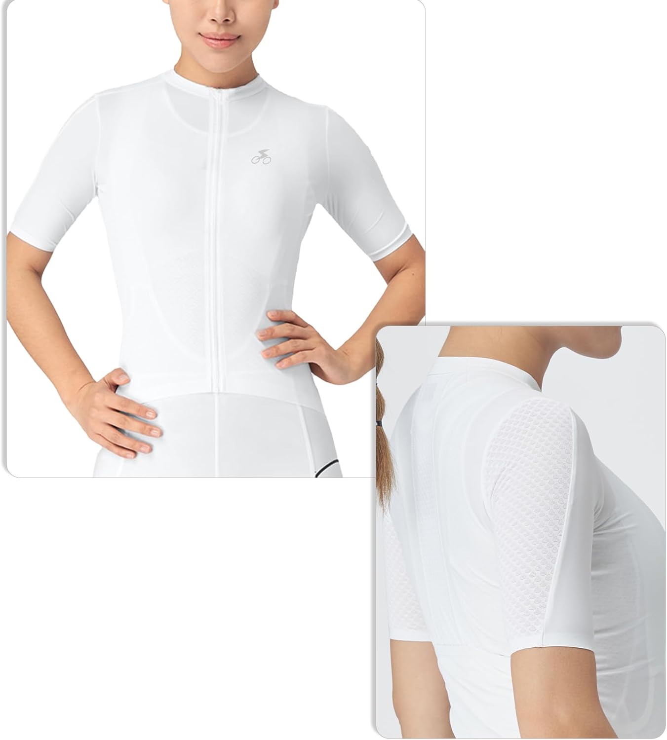 Women's Long Sleeve Cycling Jersey Breathable Road Bike Jersey Highly Elastic Bicycle Clothing with 3 Back Pockets – Bild 2