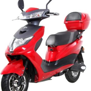 Eagle Li Electric Scooter, 2000 Watt, 60 km Range, Road Legal, Lithium Battery, Electric Scooter, Electric Scooter with Seat, Electric Scooter, Red