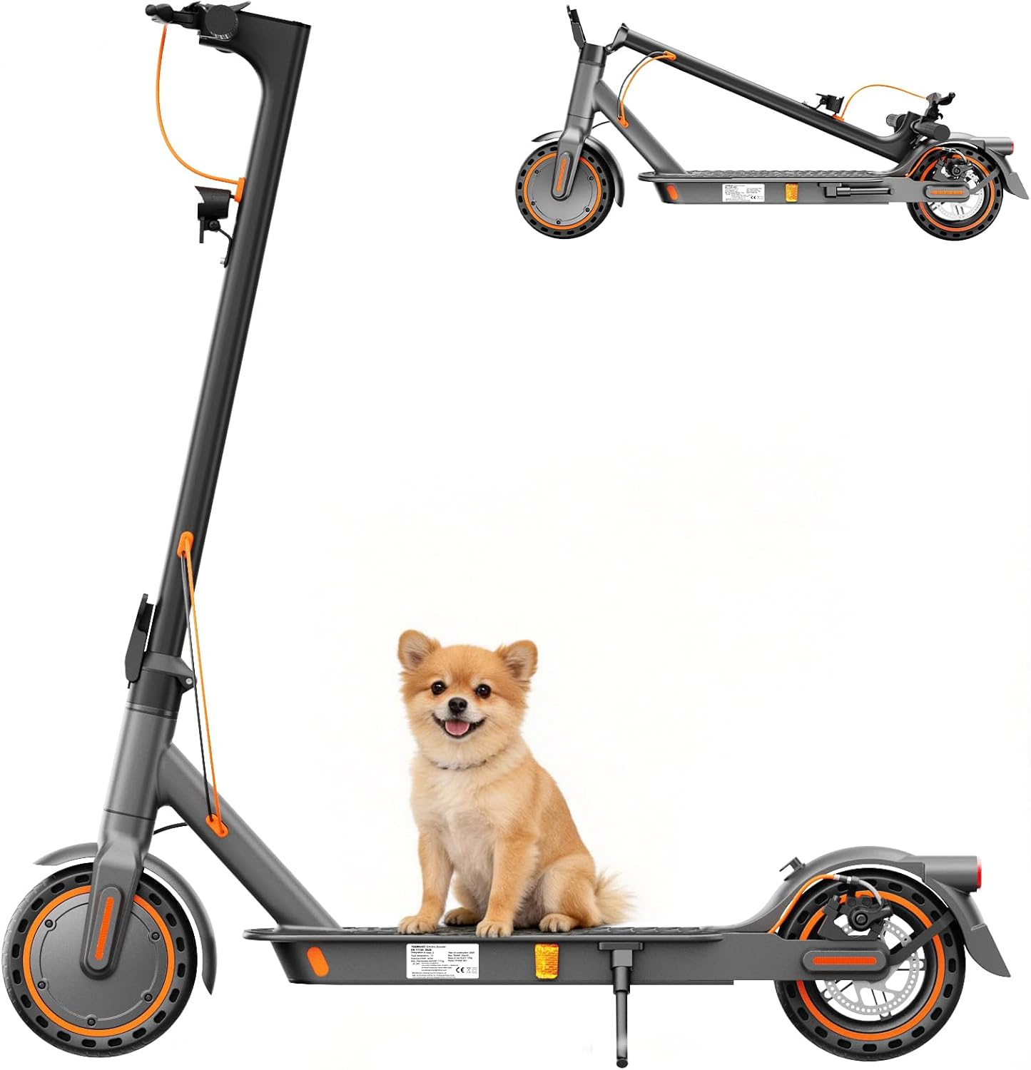 E Scooter mit Straßenzulassung, 350W Motor, 20 km/h Höchstgeschwindigkeit, 35 km Reichweite, Faltbarer E-Roller für Erwachsene