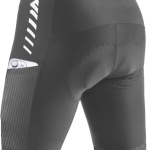 Lo.gas Men’s Cycling Shorts Padded 4D Cycling Shorts Short Padded Quick-Drying Elastic with Reflective Stripes