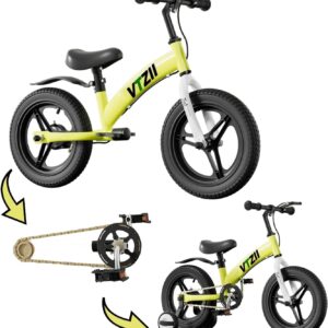 Balance Bike 2 in 1 Children’s Bicycle for Children from 2 3 4 5 6 7 Years with Brake Stabilisers Pedals 12 14 16 Inch Children’s Balance Bike