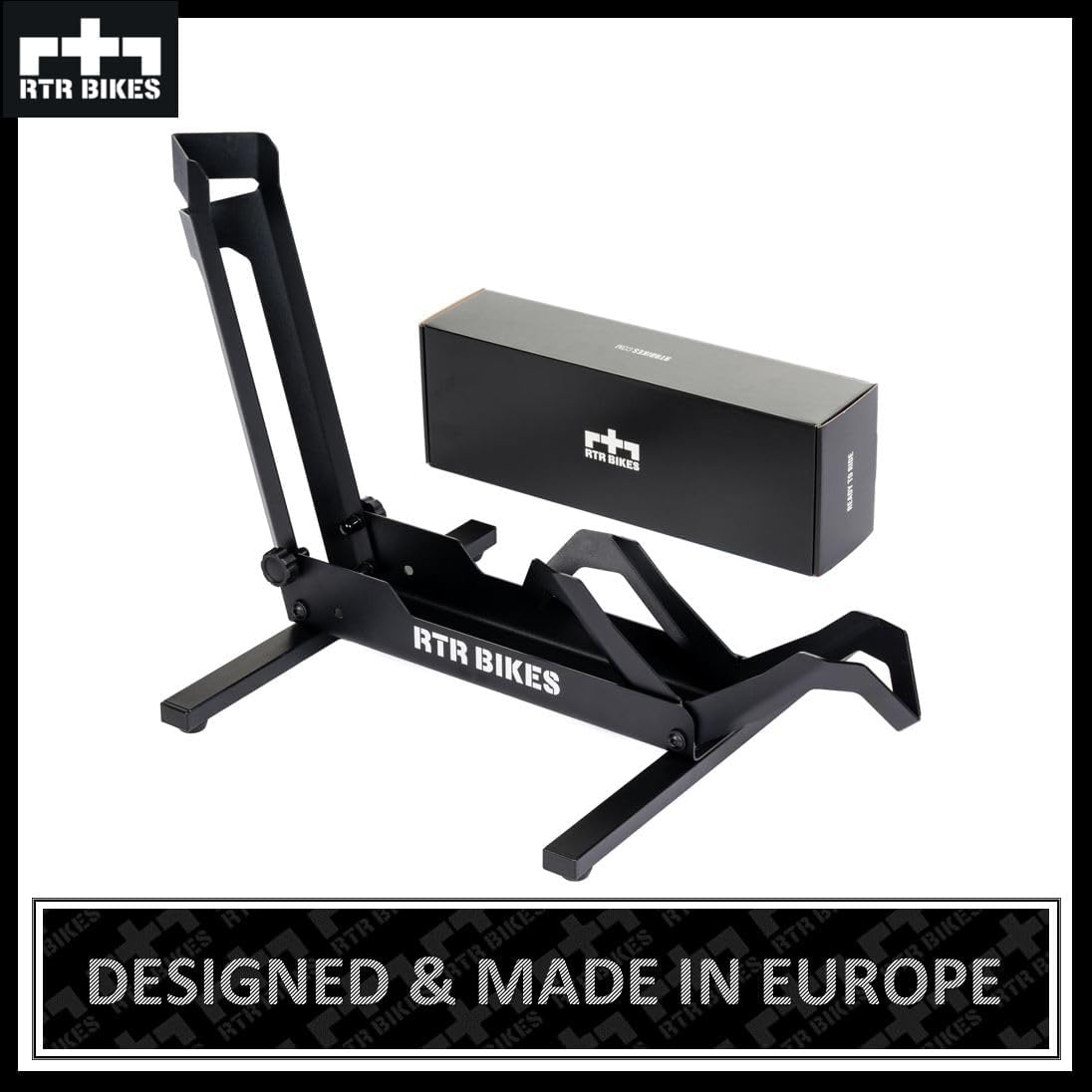 RTR BIKES Brutus Bicycle Stand Floor - Professional Rear Wheel Stand for E-Bike & MTB up to 30 kg - Solid Steel Base - Suitable for 26-29 Inches & Tyre Width up to 2.8 Inches - Made in EU – Bild 8