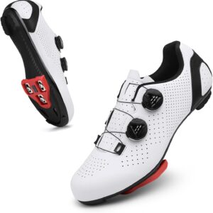 Cycling Shoes Men Women Road Bike Shoes Compatible with Peloton SPD SPD-SL Look Delta/Keo Breathable Cycling Shoes for Road Bike, MTB & Indoor Cycling
