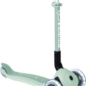 GLOBBER JUNIOR Foldable Lights ECO – Tretroller, 120/80 mm, ABEC 9, 3-rädrig, LED-Leuchtrollen