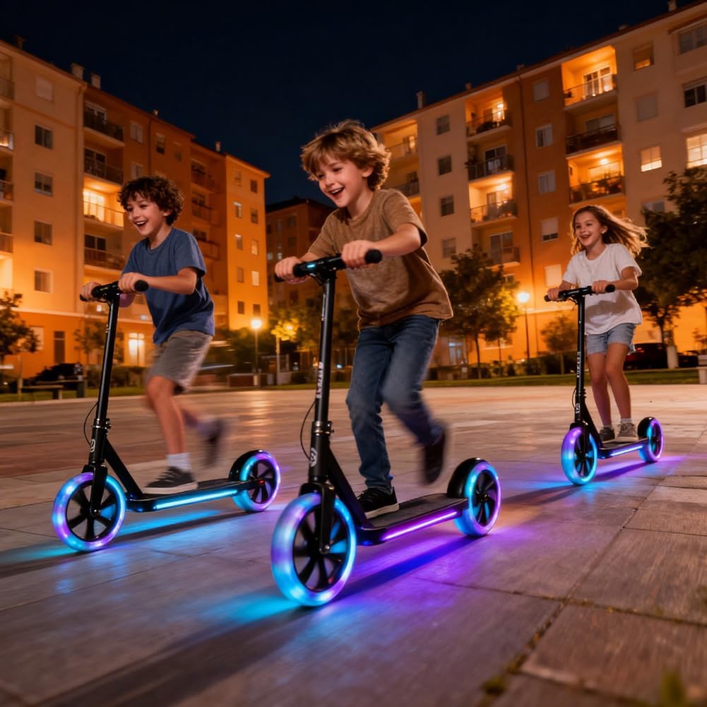 DASIAUTOEM 200 mm Scooter Wheels, Luminous Scooter Wheels, Pack of 2 LED Light Wheels, Scooter Replacement Wheels, Non-Slip and Durable for City Scooters and Kick Scooters – Bild 5
