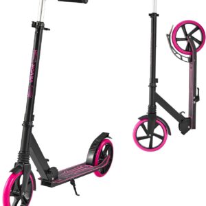 VEVOR Scooter (2 Räder) für Kinder ab 8 Jahren, Cityroller Kinderroller Straßenroller mit höhenverstellbarem Lenker & rutschfestem Deck & faltbarem Rahmen, Tretroller bis zu 100 kg, blau