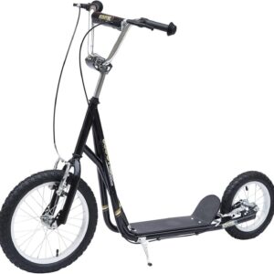 HOMCOM Children’s Scooter with Brakes 16/12 Inch Scooter City Scooter Children’s Scooter Kickboard for 5+ Years Children 135 x 58 x 92-100 cm