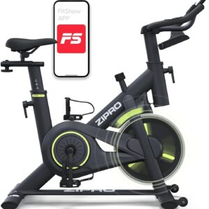 ZIPRO Modo Exercise Bike Home Trainer Ergometer Bike Indoor Exercise for Home Cardio Fitness Equipment Stationary 120 kg Load Capacity with App Room Bicycle Bicycle Trainer Screen