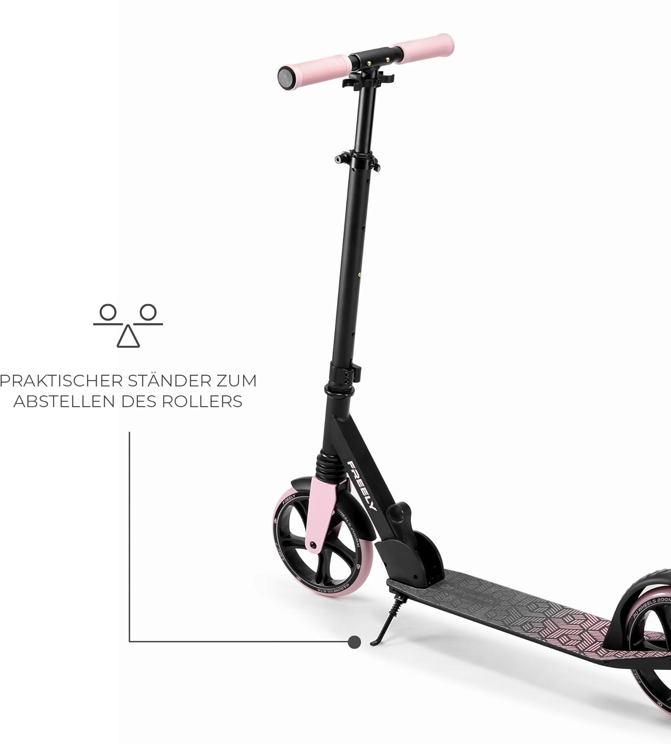 Kinderkraft Freely Scooter ab 3 Jahren, Kinderroller bis zu 100 kg, schnellen Zusammenklappen, Räder aus PP – Bild 8