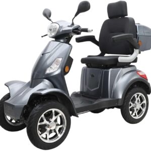 Vita Care 4000 Electric Scooter – Senior Mobile 25 km/h, 50 km Range, 4-Wheel E-Scooter with Road Legal, Lead Gel Battery, Grey