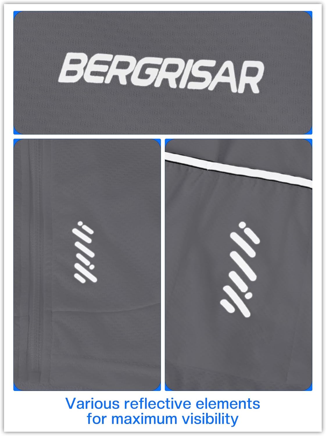BERGRISAR Men's Cycling Jersey Long Sleeve for Spring Autumn Road Bike MTB Mountain Bike Jerseys – Bild 4
