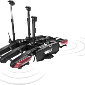 Thule Epos ParkSecure Folding Tow Bar Carrier – Black, 3 Bikes with Parking Sensors