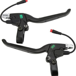 1 Pair Electric Scooter Brake Lever, Aluminium Alloy Left Brake Right Handbrake with 2-Pin Waterproof Connector 10 Inch 2 Wheel Electric Scooter Brake Handle Right Brake Handles for M4/M4 PRO