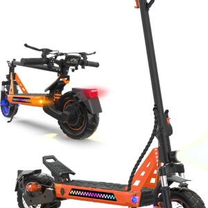 E-Scooter Dual Motor, No VTA Approval, 60 V 23.4 Ah 52 Mile Range, Front & Rear Hydraulic Damping, IP65 Waterproof, App Safety Lock, Foldable for Adults (UL2272/CE Certified)