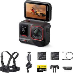 Insta360 Ace Pro 2 Bike Bundle – 8K Waterproof Action Camera with Leica Developed, 1/1.3 Inch Sensor, Dual AI Chip System, Leading Low Light Performance, Best Audio, Flip Screen & AI Editing