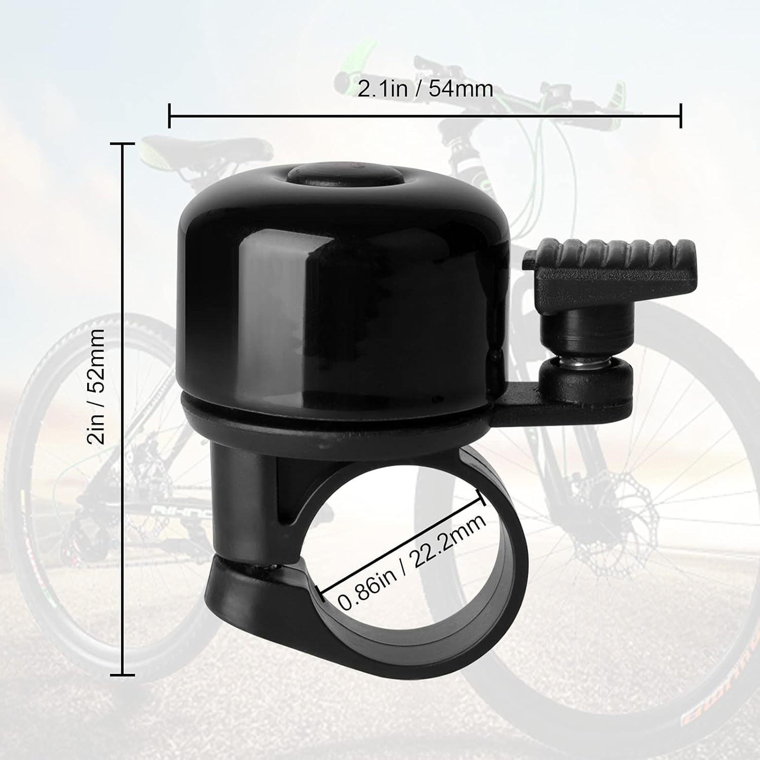 Bicycle Bell Pack of 2 Loud and Melodic Sound Bicycle Bell Classic Mini Bicycle Bell for Children and Adults for Road Bike, Mountain Bike and Scooter – Bild 3