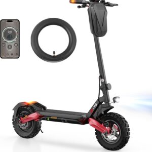 E Scooter mit Straßenzulassung, 80-100 KM Reichweite, 48V 15Ah, 10 Zoll Offroad Luftreifen, ABE Elektroroller mit Doppelter Stoßdämpfung, Faltbarer E Roller Offroad Belastung bis 150 KG, LED, App