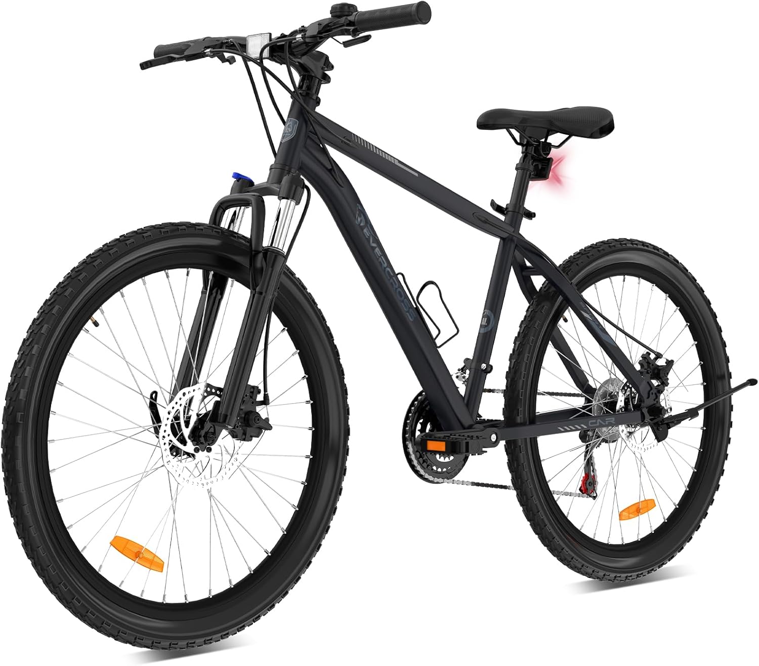 EVERCROSS EM3 Mountain Bike for Adults Women and Men, 26 Inch Bike, 21-Speed Gear System, Aluminium Frame with Suspension Fork, All-Terrain Bike with Disc Brakes, 150 kg Load Capacity
