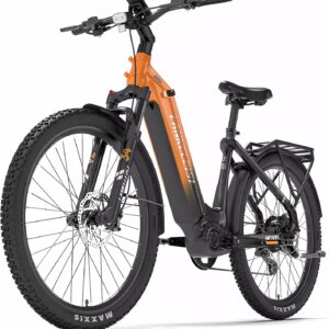 LANKELEISI MG600 Lite E-Bike Damen 27,5 Zoll Tiefeinsteiger Elektrofahrräder mit 36V 20Ah Akku, 150KM Reichweite, 8-Gang E-Fahrrad Herren für Urban, Trail & Straße