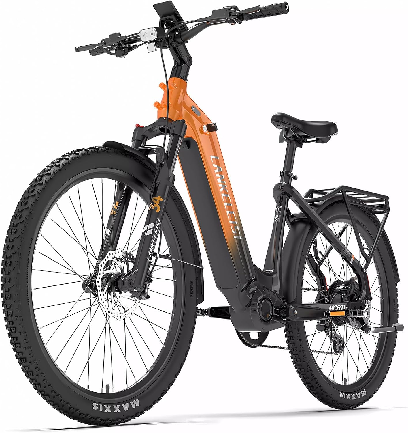 LANKELEISI MG600 Lite E-Bike Damen 27,5 Zoll Tiefeinsteiger Elektrofahrräder mit 36V 20Ah Akku, 150KM Reichweite, 8-Gang E-Fahrrad Herren für Urban, Trail & Straße