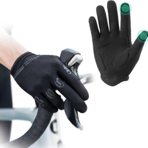 ROCKBROS Cycling Gloves for Spring Summer Full Finger Long Finger Touchscreen Cycling Gloves Men Women Mountain Bike Road Bike