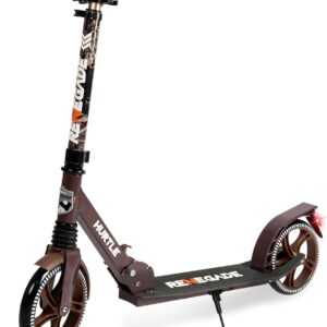 Hurtle Scooter – Scooter for Teenagers – Kick Scooter – 2 Wheel Scooter with Adjustable T-Bar Handlebar – Foldable Adult Kick Scooter with Alloy Non-Slip Deck