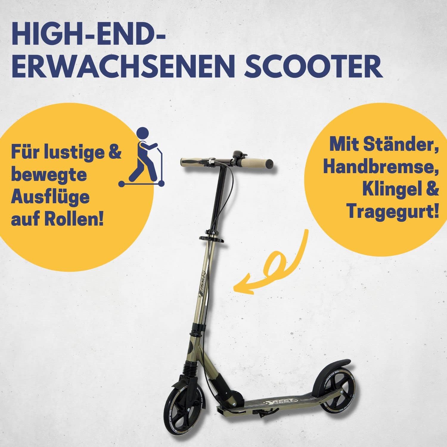Best Sporting 30410 Scooter with ABEC-7, Black/Gold – Bild 2