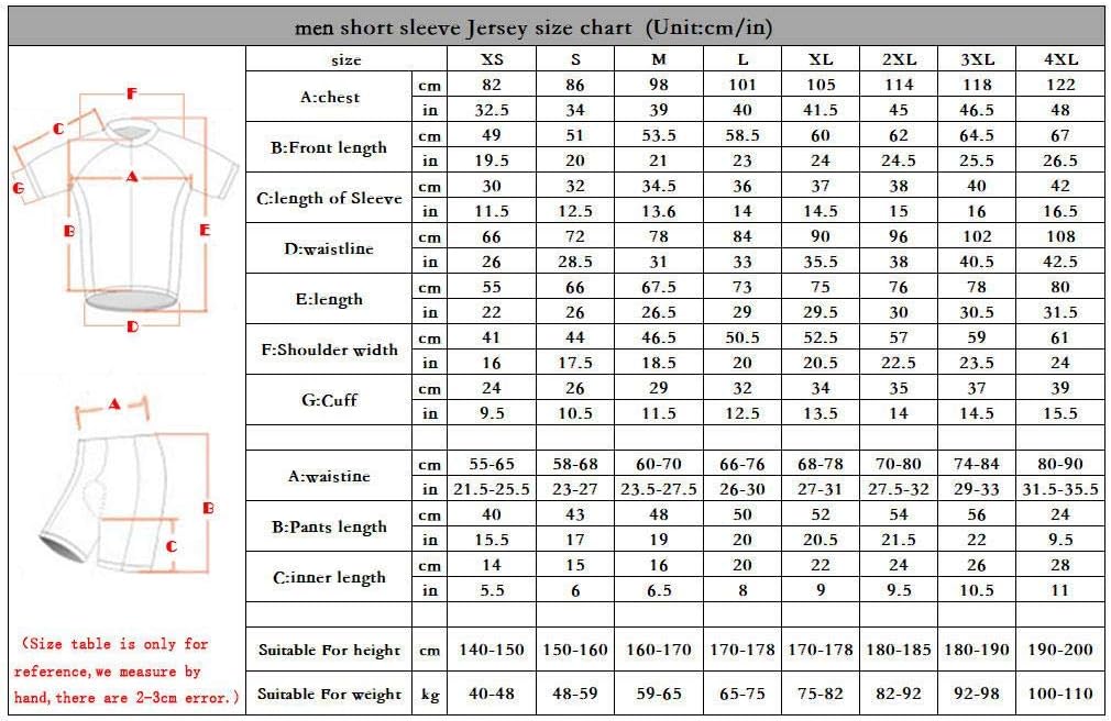 Moxilyn Cycling Jersey Short Sleeve Set for Men Cycling Jersey T Shirt Cycling Jersey Set Bicycle Jersey Short Sleeve + Cycling Shorts with 4D Gel, Original Gauze Cycling Jacket and Cycling Shorts, MTB Cycling Jersey – Bild 3