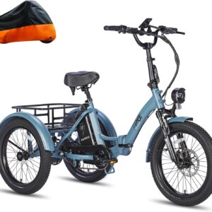Fafrees F20 Mate E Bike Tricycle for Adults 48 V Approval [Official] Men’s E Bike Women, Electric Bicycle 3 Wheels 65 N.m, Electric Tricycle 20 Inches, Ebike Load Bicycle IPX5, Bicycle Fat Bike 180 kg