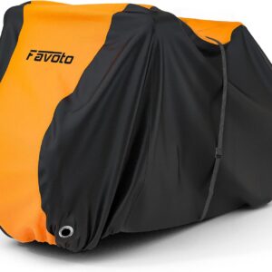 Favoto Bicycle Cover Waterproof Bicycle Tarpaulin 210D Oxford Fabric Bicycle Garage Tarpaulin Bicycle Protective Cover with Bag