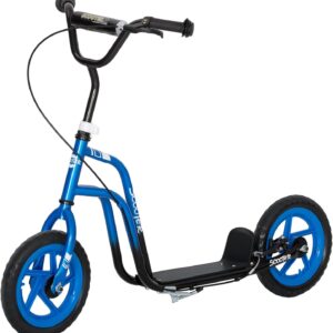 AIYAPLAY Children’s Scooter Kick Scooter with Adjustable Handlebar, Large Wheels and Handbrake 12 Inch City Scooter for 5-12 Years Boys and Girls