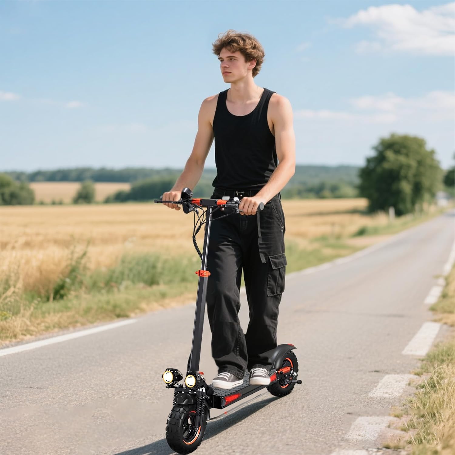 Adult Road Legal E-Scooter Range 45-55 km Max 20 km/h Speed Dual Suspension System IPX5 Waterproof Level Adjustable Handlebar Holiday Gift – Bild 8