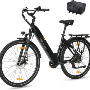 ttgo 28 Inch E Bike for Adults, Electric Bicycles with 36 V 18 Ah Battery, 250 W Motor, 25 km/h 80-120 km Range, 7-Speed Gear with LCD Display, City E Bike for Men and Women, C3 SE