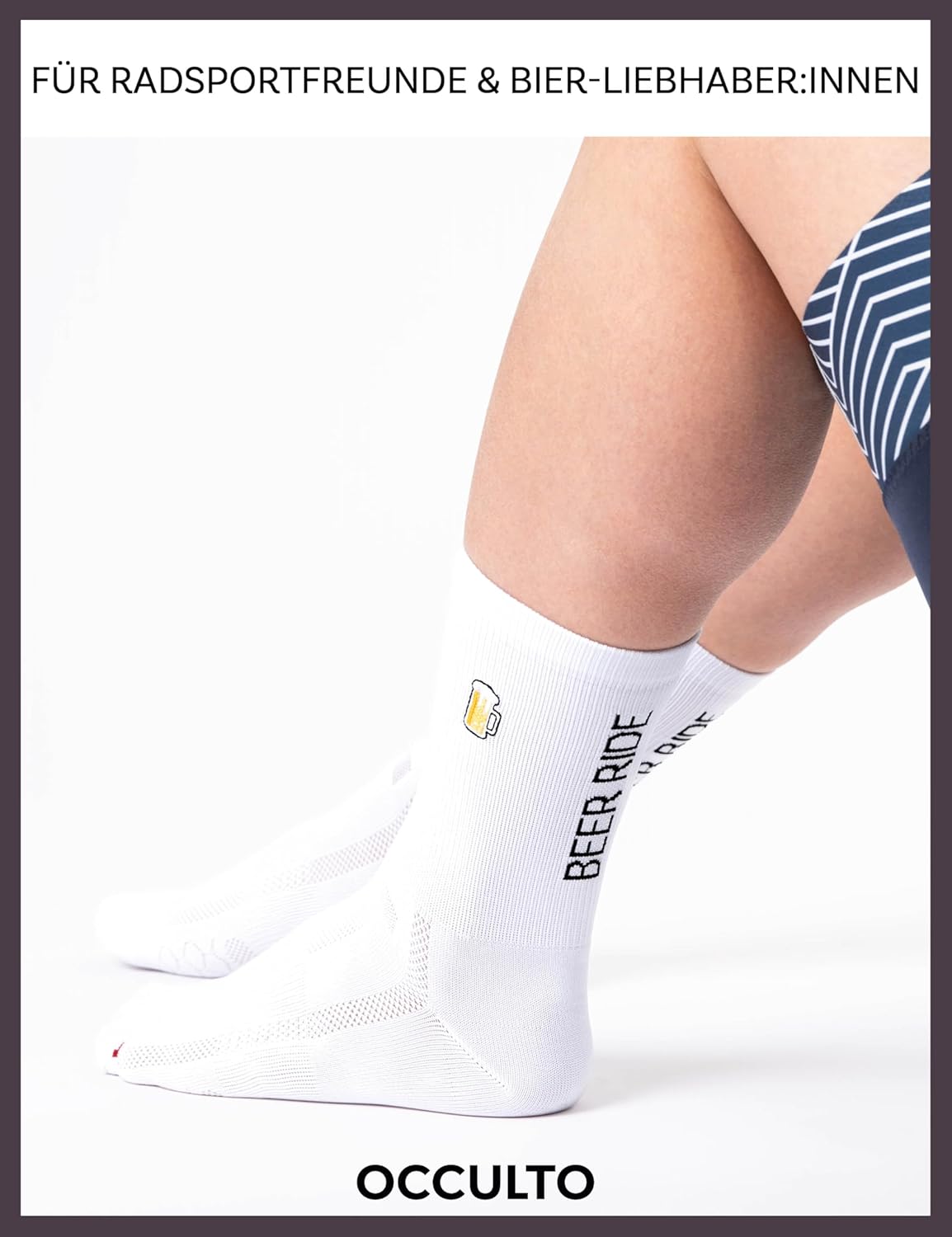 Occulto Men's & Women's Motif Road Cycling Socks Pack of 2 (Model: Mathieu), Cycling Socks – Bild 5