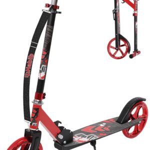 Habib Gruppe Kick Roller Children’s Scooter – Foldable, 4 Levels Height Adjustable, XXL Wheels, Maximum Load 100 kg, Kick Scooter City Scooter for Large and Small